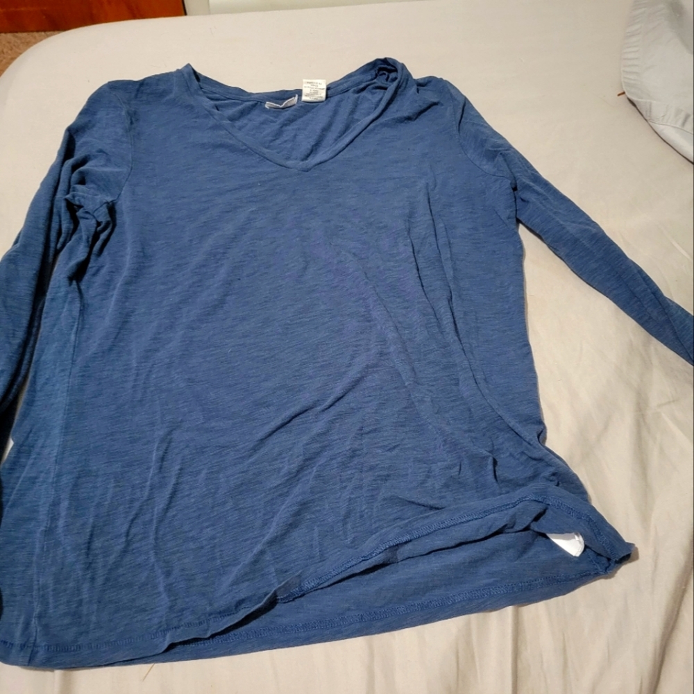 Long sleeve navy blue shirt